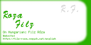 roza filz business card
